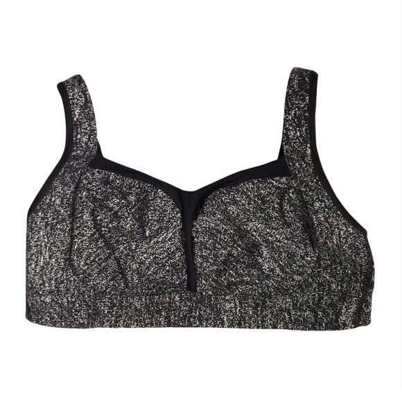 Lululemon Ta Ta Tamer III Rio Mist White Black Size 36 Sports Bra Multiway Top - Picture 3 of 16